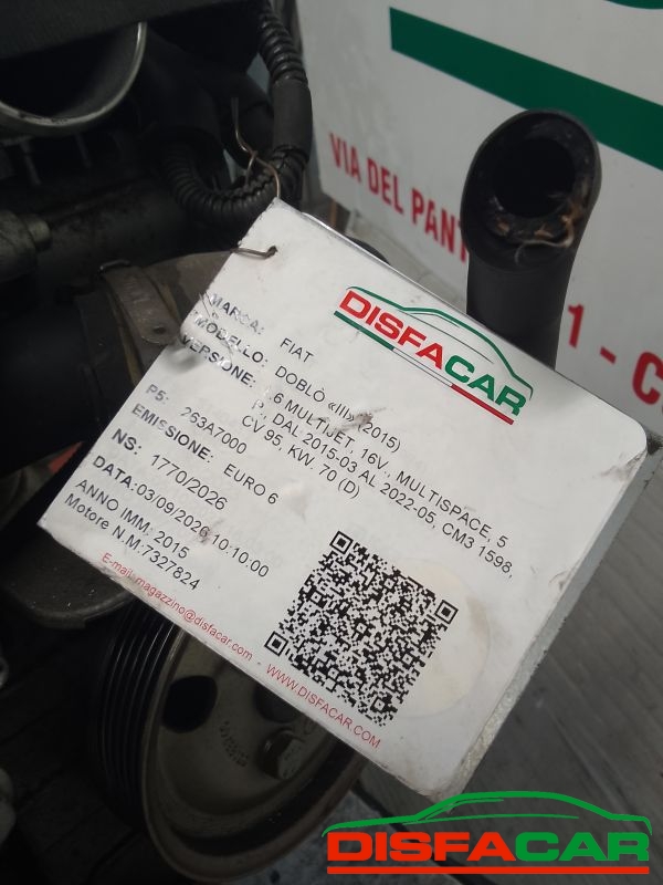 Motore usato Fiat Doblo 2015, codice 263A7000 – foto 12 di 12