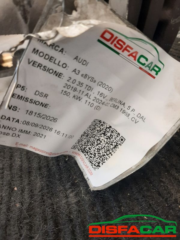 Telaietto anteriore usato Audi A3 2019, codice DSR – foto 8 di 8