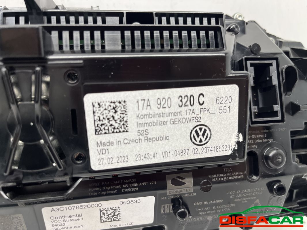 Contachilometri usato Volkswagen T-ROC 17a920320c 2022, codice 17a920320c – foto 5 di 7