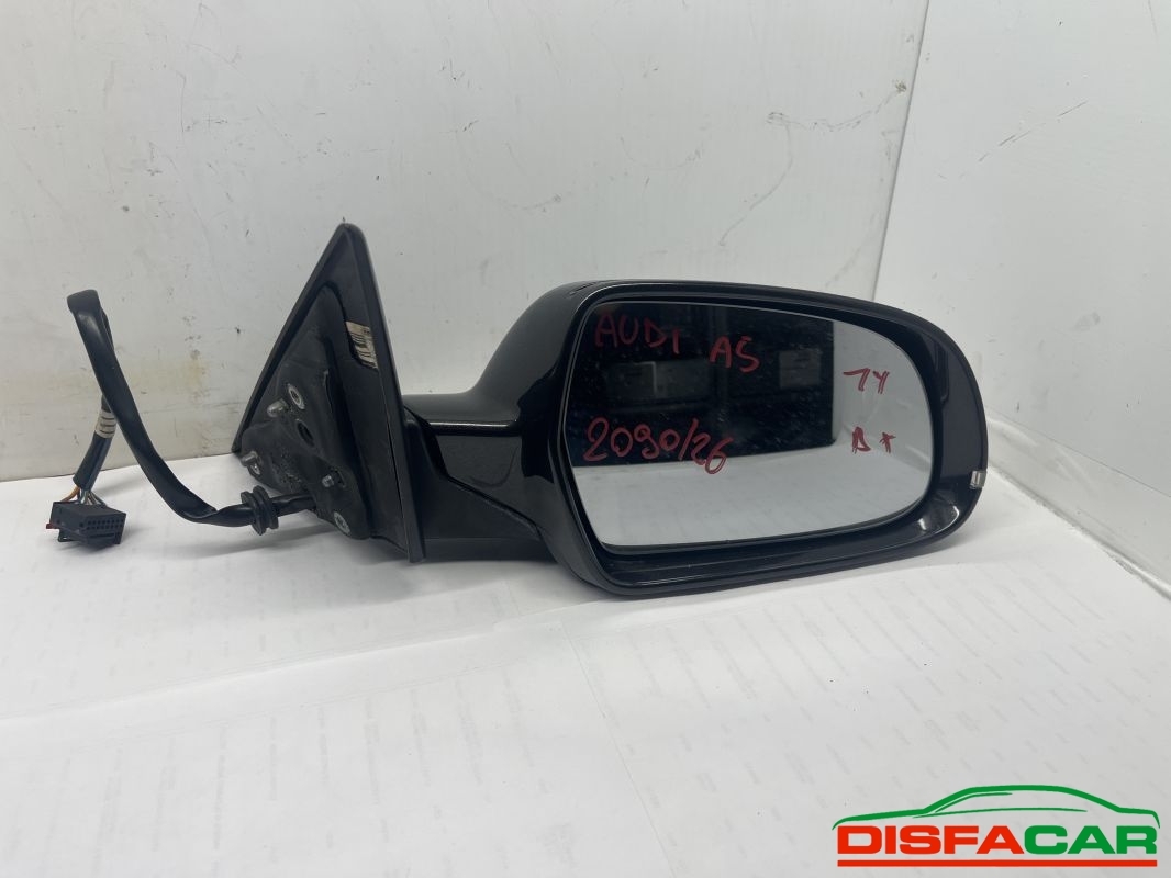 Retrovisore esterno usato Audi A5 SPECCHIO SPECCHIETTO ELETTRICO 10 FILI nero destro 2007 – foto 4 di 4