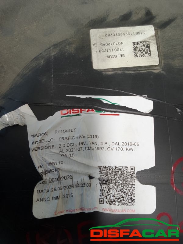 Serbatoio usato Renault Trafic 4 SERIE 2019, codice 172014175r – foto 5 di 5