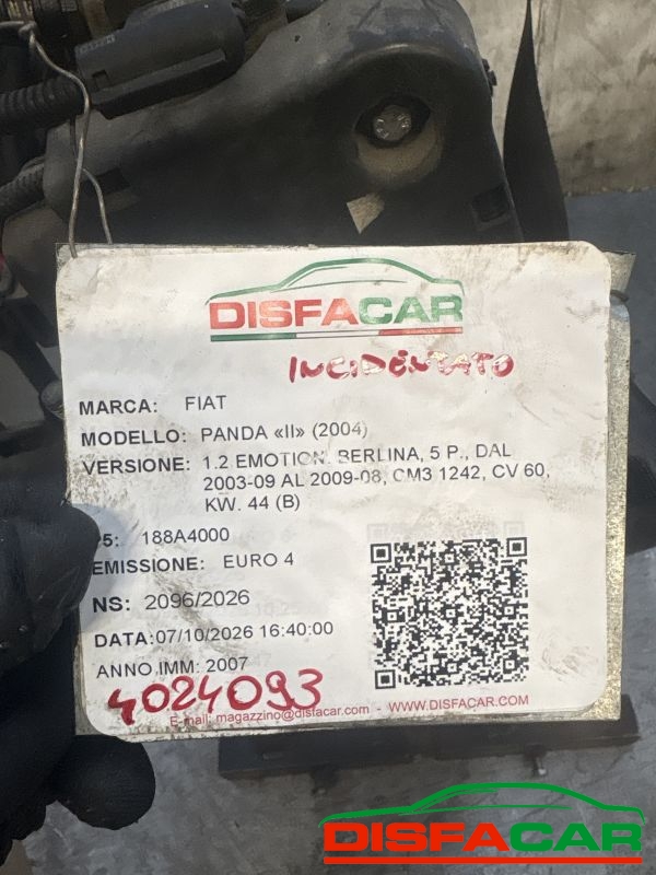 Motore usato Fiat Panda 2003, codice 188A4000 – foto 9 di 9