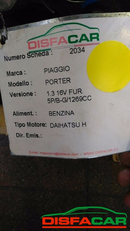 Differenziale posteriore usato Piaggio Porter Cassonato, codice DAIHATSU HC – foto 6 di 8