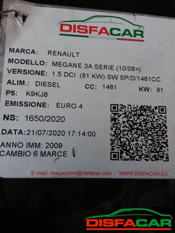 Cambio usato Renault Megane 3A SERIE 2008, codice tl4a040 – foto 12 di 12