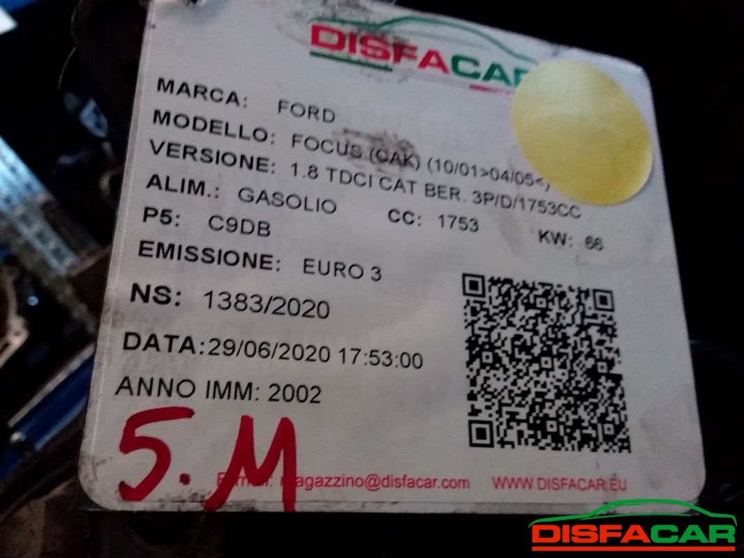 Cambio usato Ford Focus 2001, codice F9DA – foto 12 di 12