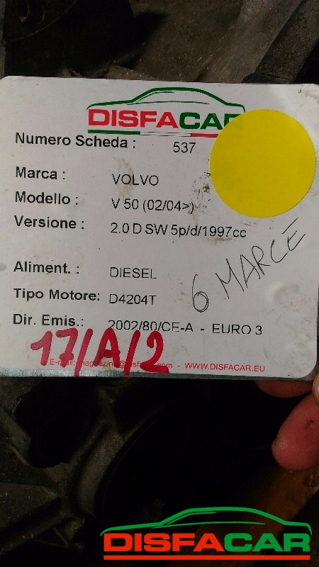 Cambio usato Volvo V50 2004, codice 4m5r7002cd – foto 9 di 9