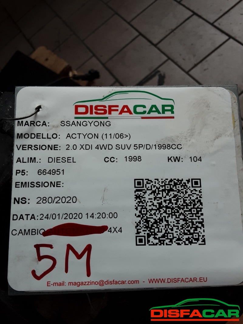 Cambio usato Ssangyong Actyon 2007, codice 664951 – foto 14 di 14
