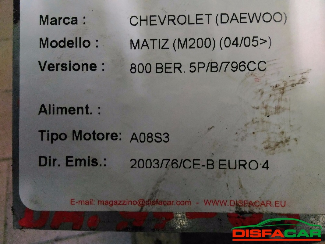 Cambio usato Chevrolet Daewoo Matiz 2005, codice A08S3 – foto 7 di 7