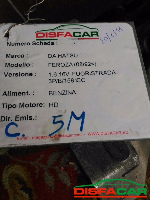 Cambio usato Daihatsu Feroza/Sportrak FUORISTRADA 1992, codice HD – foto 11 di 12