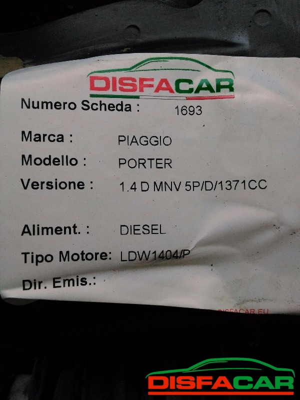 Telaietto anteriore usato Piaggio Porter, codice LDW1404/P – foto 8 di 10