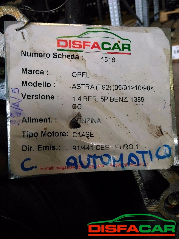 Cambio usato Opel Astra 1991, codice C14SE – foto 10 di 10