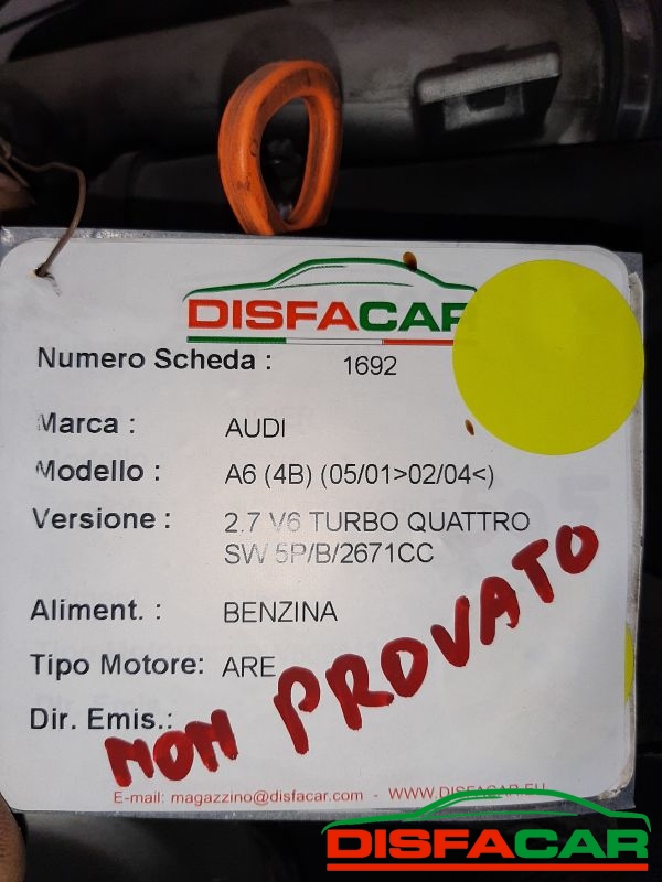 Motore usato Audi A6 QUATTRO SW Biturbo . MANCA POMPA IDROGUIDA 2001, codice ARE – foto 9 di 10