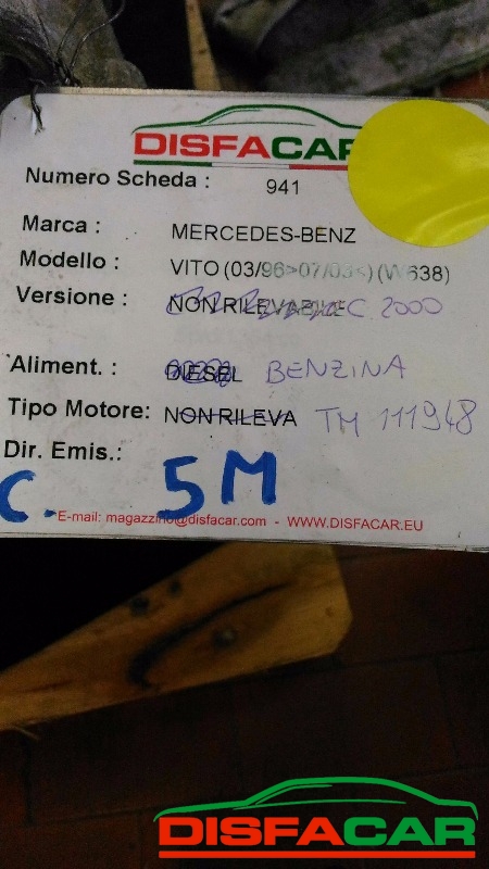 Cambio usato Mercedes Benz Vito W638 - 110 1996, codice 601.970 – foto 10 di 12