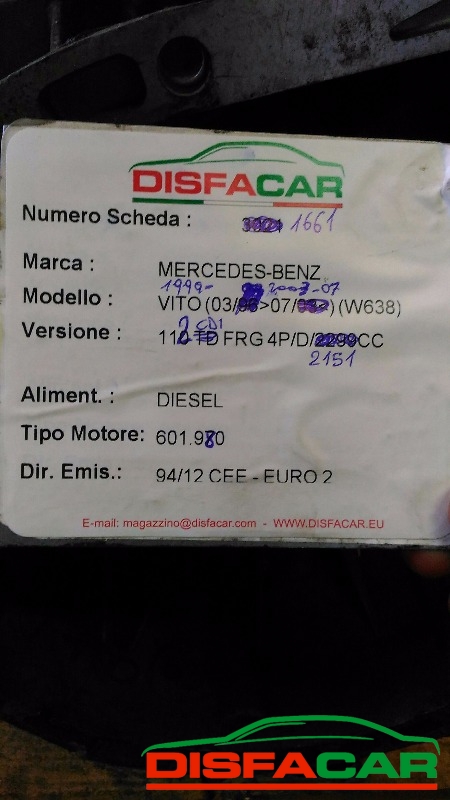 Cambio usato Mercedes Benz Vito W639 1999, codice 601.970 – foto 8 di 13