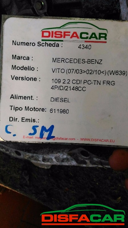 Cambio usato Mercedes Benz Vito W639 1999, codice 601.970 – foto 10 di 13