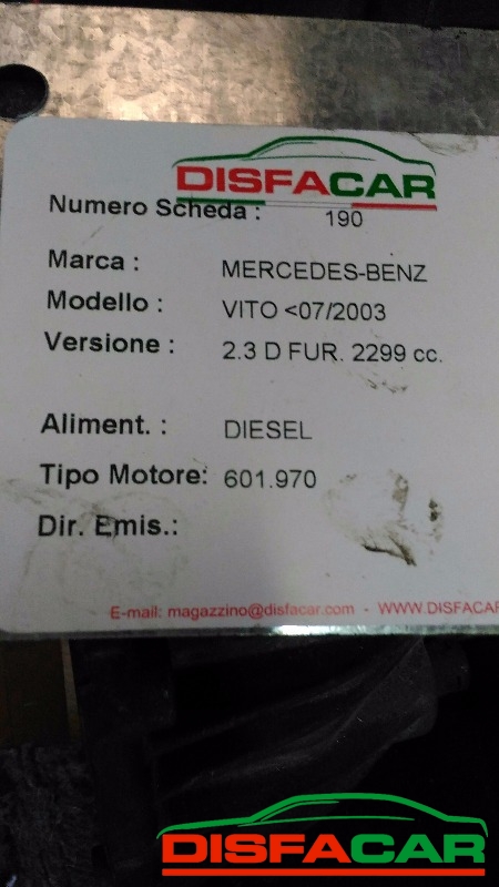 Cambio usato Mercedes Benz Vito W639 1999, codice 601.970 – foto 12 di 13