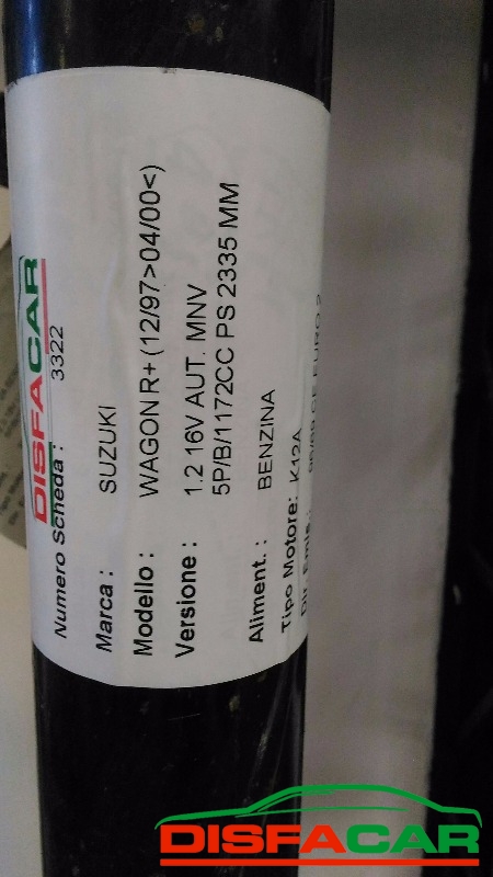 Albero di trasmissione usato Suzuki Wagon R+ 1997, codice K12A – foto 10 di 11