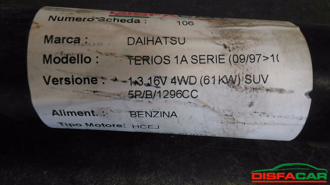 Albero di trasmissione usato Daihatsu Terios 1A SERIE 1997, codice HCEJ – foto 14 di 15