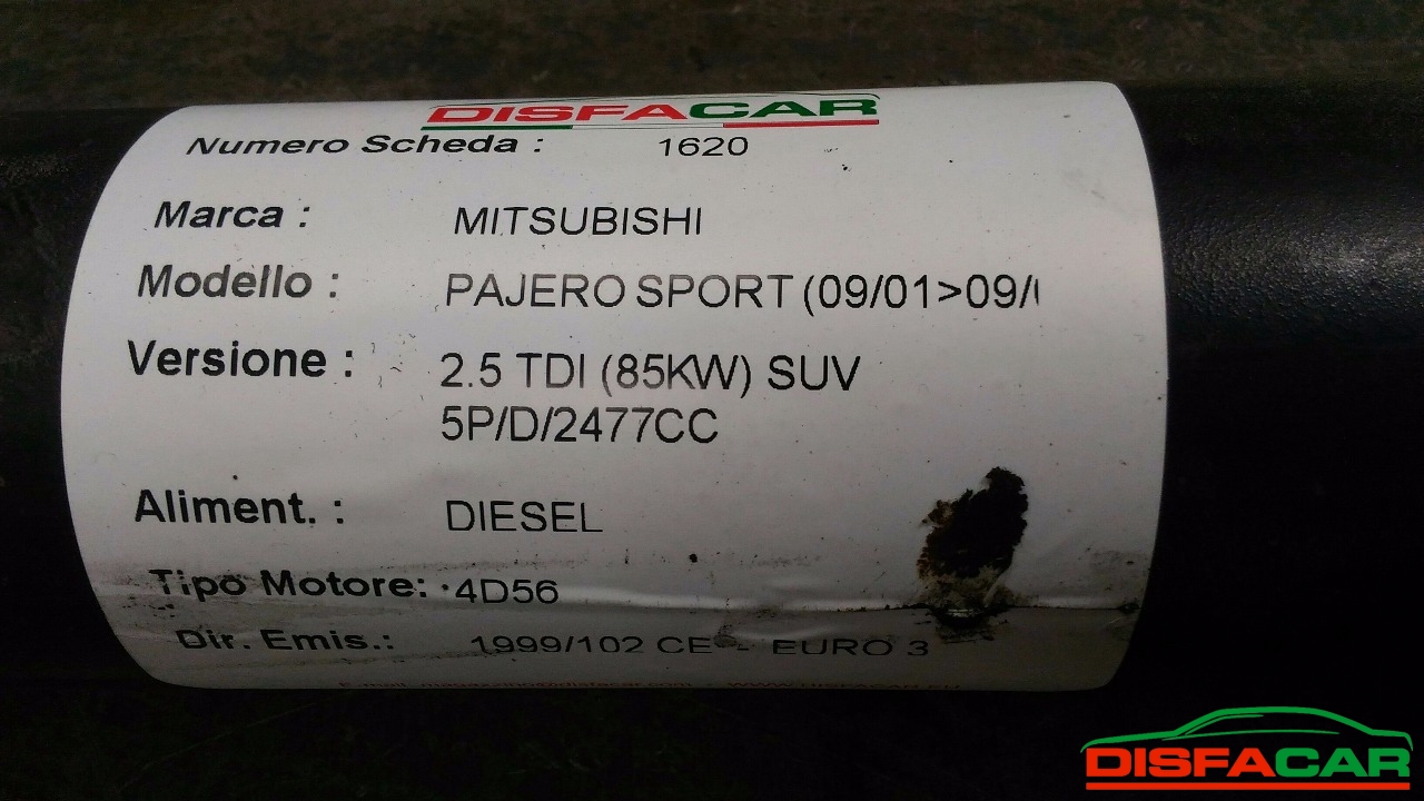 Albero di trasmissione usato Mitsubishi Pajero SPORT. Posteriore 2001, codice 4D56 – foto 9 di 10