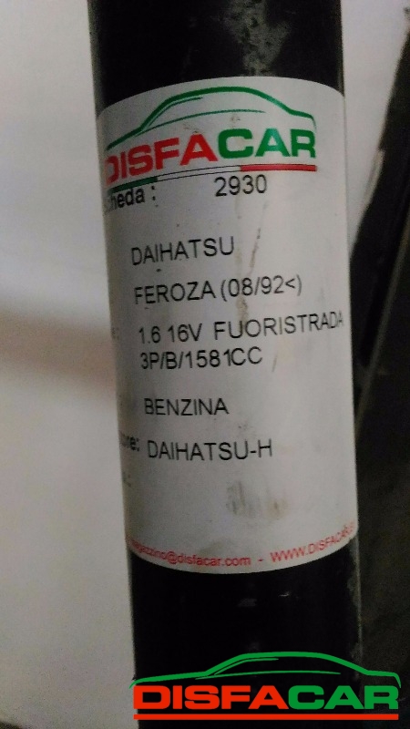 Albero di trasmissione usato Daihatsu Feroza/Sportrak 1992, codice HD – foto 8 di 9