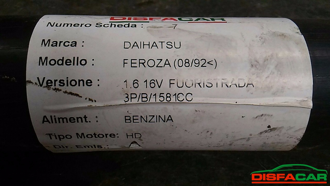 Albero di trasmissione usato Daihatsu Feroza/Sportrak 1992, codice HD – foto 8 di 10