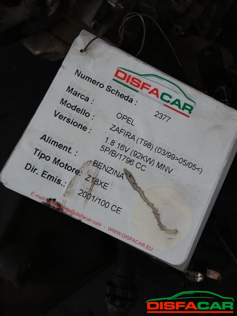 Cambio usato Opel Zafira 1999, codice Z18XE – foto 7 di 7