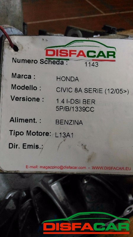 Cambio usato Honda Civic 8a SERIE 2005, codice L13A1 – foto 9 di 9