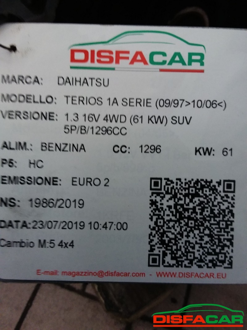 Cambio usato Daihatsu Terios 1A SERIE 1997, codice HC – foto 7 di 7