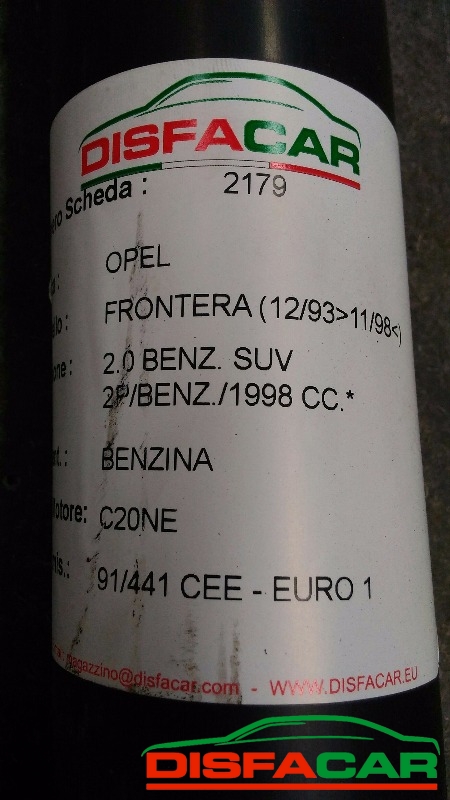 Albero di trasmissione usato Opel Frontera POSTERIORE 1993, codice C20NE – foto 8 di 10