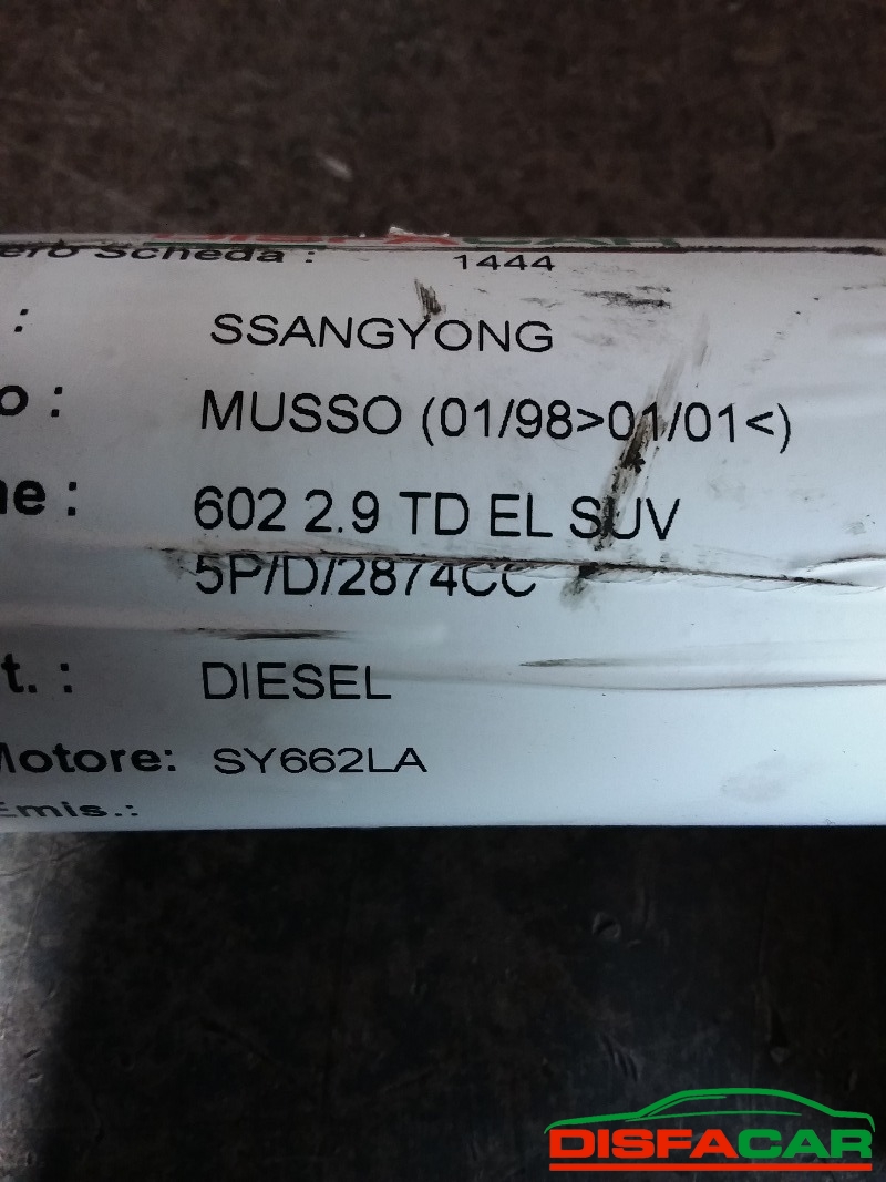 Albero di trasmissione usato Ssangyong MUSSO 1998, codice OM662 – foto 13 di 13