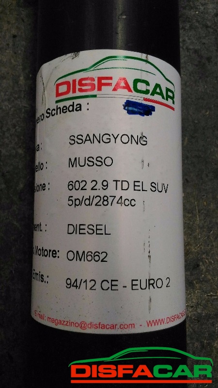 Albero di trasmissione usato Ssangyong MUSSO 1998, codice OM662 – foto 11 di 13