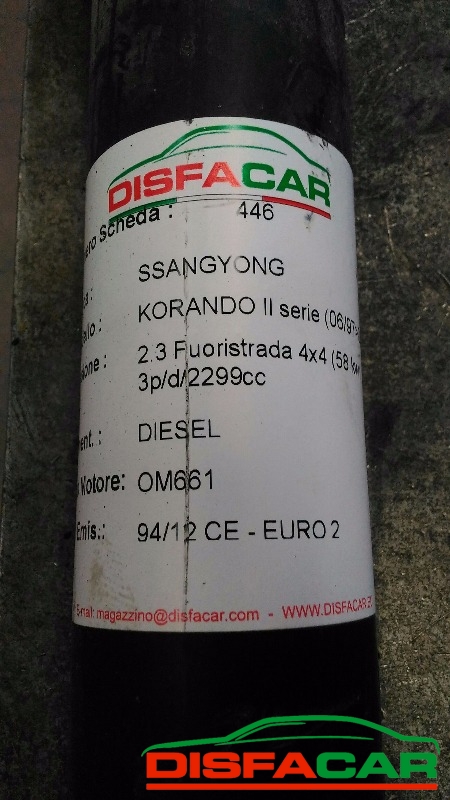 Albero di trasmissione usato Ssangyong Korando 2A SERIE 1997, codice OM661 – foto 8 di 9
