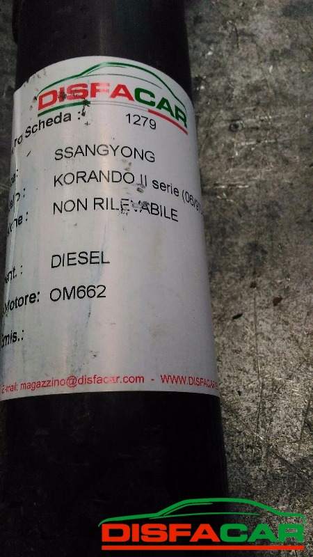 Albero di trasmissione usato Ssangyong Korando 2A SERIE 1997, codice OM661 – foto 9 di 9