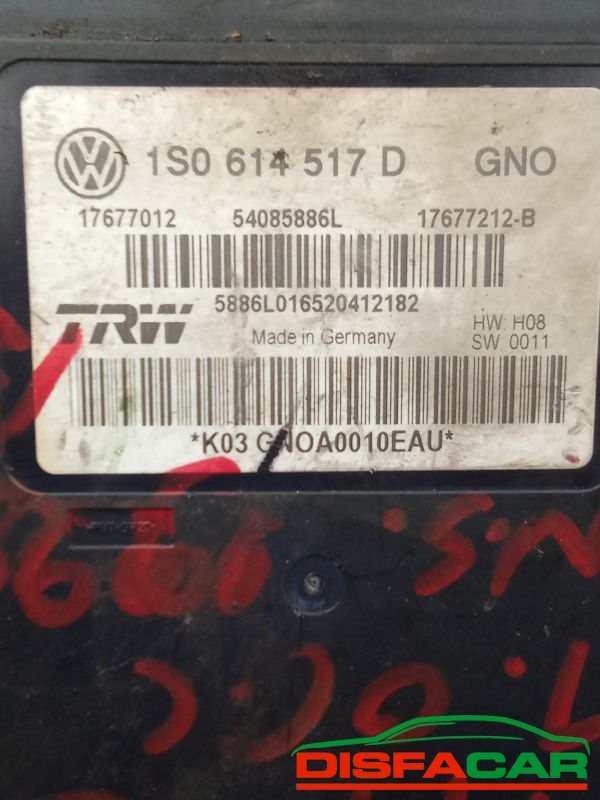 Centralina ABS usata Volkswagen up! SEAT Mii 2011, codice 1s0614517d – foto 3 di 8