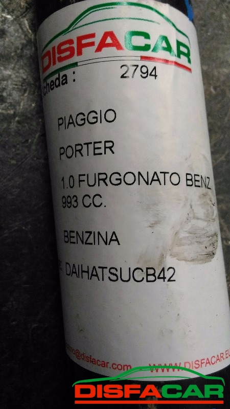 Albero di trasmissione usato Piaggio Porter FURGONATO, codice DAIHATSU CB42 – foto 9 di 10