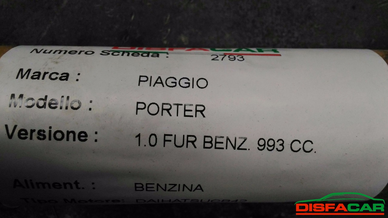 Albero di trasmissione usato Piaggio Porter CASSONATO, codice DAIHATSU CB42 – foto 8 di 8