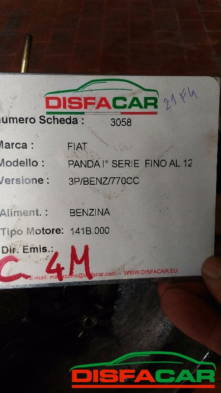 Cambio usato Fiat Panda 1A SERIE 750 1992, codice 141B.000 – foto 9 di 9