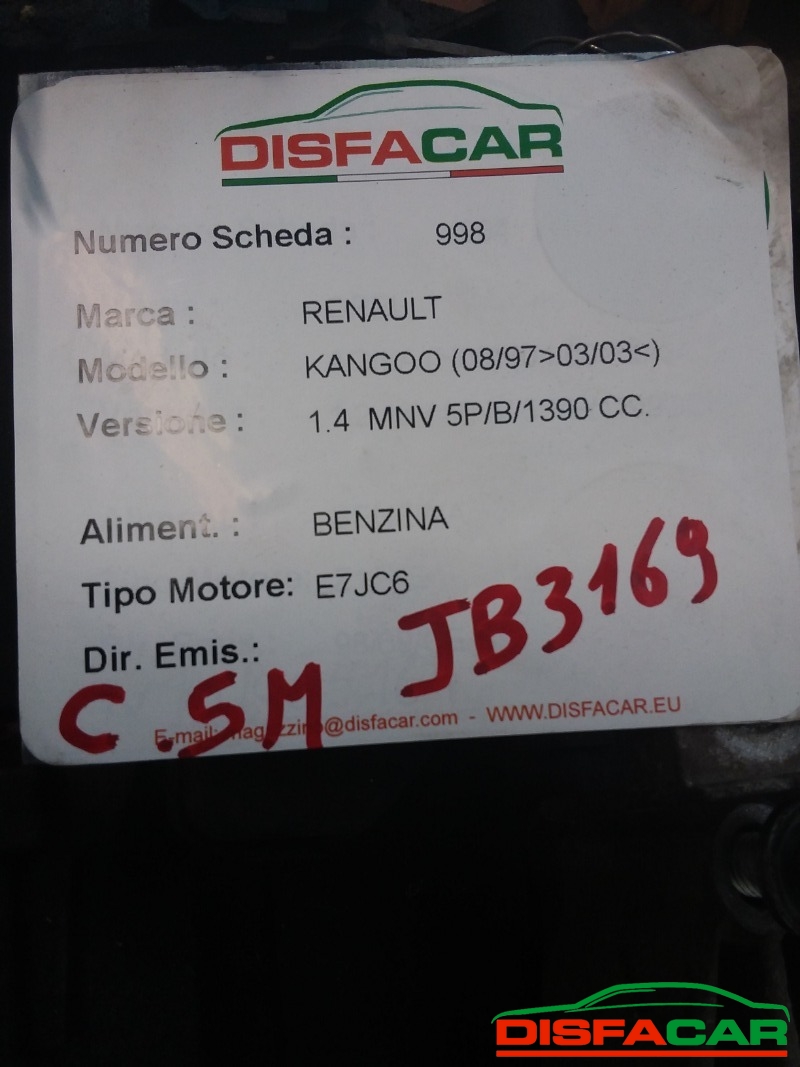 Cambio usato Renault Kangoo 1997, codice E7J77 – foto 14 di 14