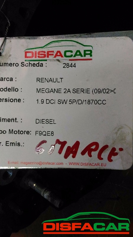 Cambio usato Renault Megane 2A SERIE - 2002, codice F9QE8 – foto 12 di 12