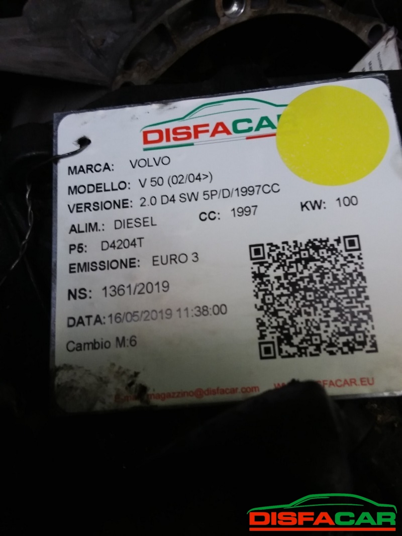 Cambio usato Volvo V50 2004, codice 4m5r7002ce – foto 9 di 9