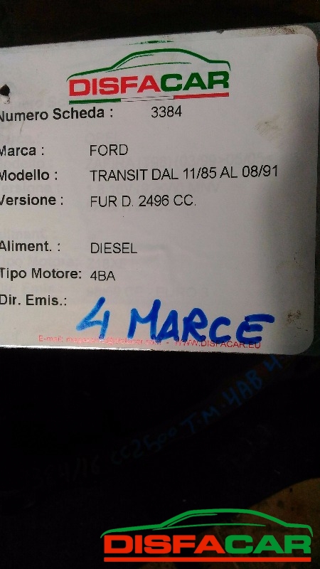 Cambio usato Ford Transit 1985, codice 4BA – foto 10 di 10